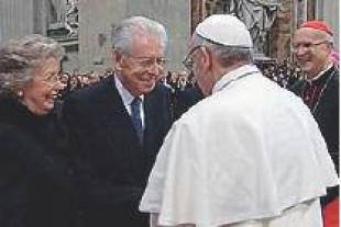 MARIO MONTI AND HIS WIFE WITH ELSA POPE AND BERGOGLIO BERTONE jpeg