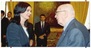 Laura Boldrini comunica a Giorgio Napolitano