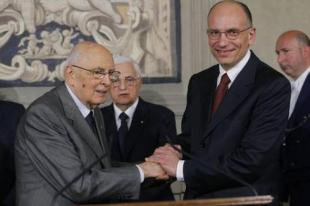 Giorgio Napolitano e Enrico Letta