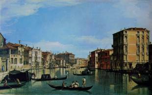 Canaletto - il canal grande fra palazzo Bembo e vendramin calergi