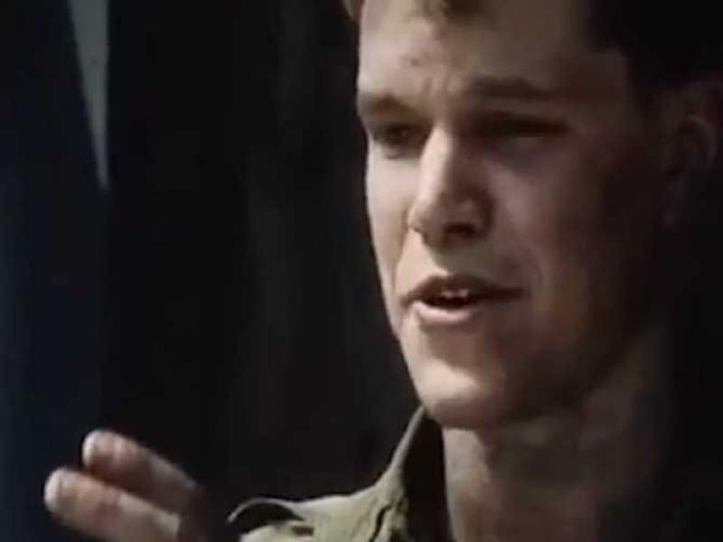 Matt Damon improvvisa il monologo del soldato Ryan jpeg