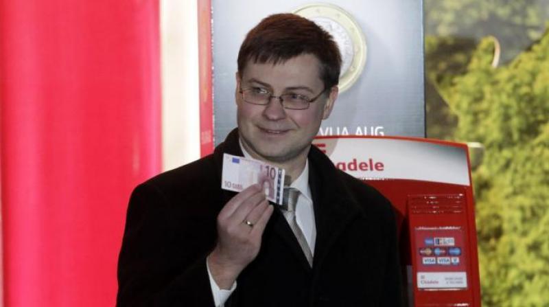 Il primo ministro lettone Valdis Dombrovskis