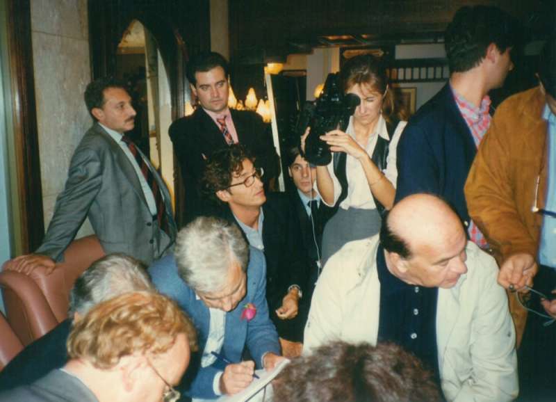 1998. bettino craxi convegno hammamet con luca josi