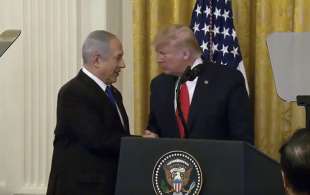 benjamin netanyahu e donald trump presentano il piano di pace per il medio oriente