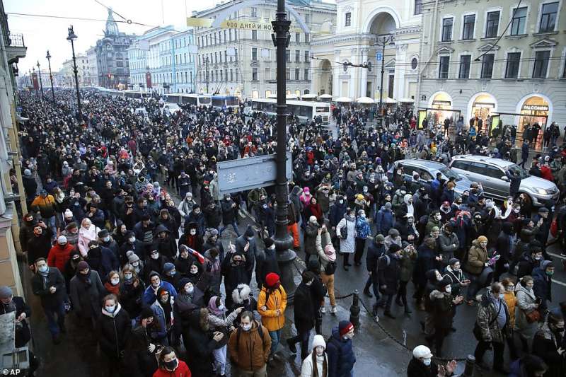 proteste per la liberazione di navalny 22
