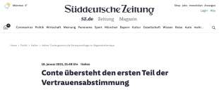 suddeutsche zeitung sulla crisi di governo