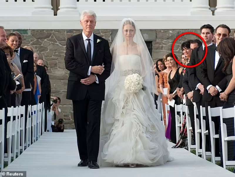 Ghislaine Maxwell al matrimonio di Chelsea Clinton