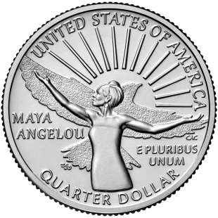 moneta 25 centesimi maya angelou