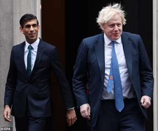 Rishi Sunak e Boris Johnson