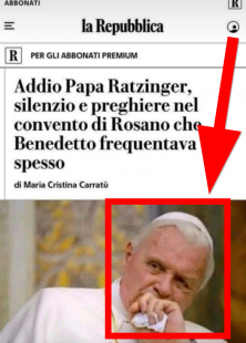 La Repubblica scambia Ratzinger per Hopkins