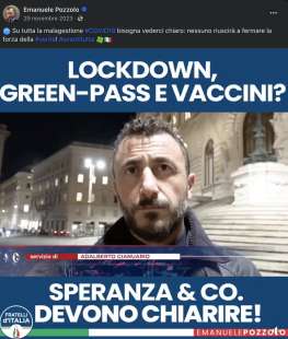 emanuele pozzolo contro lockdown e vaccini post facebook