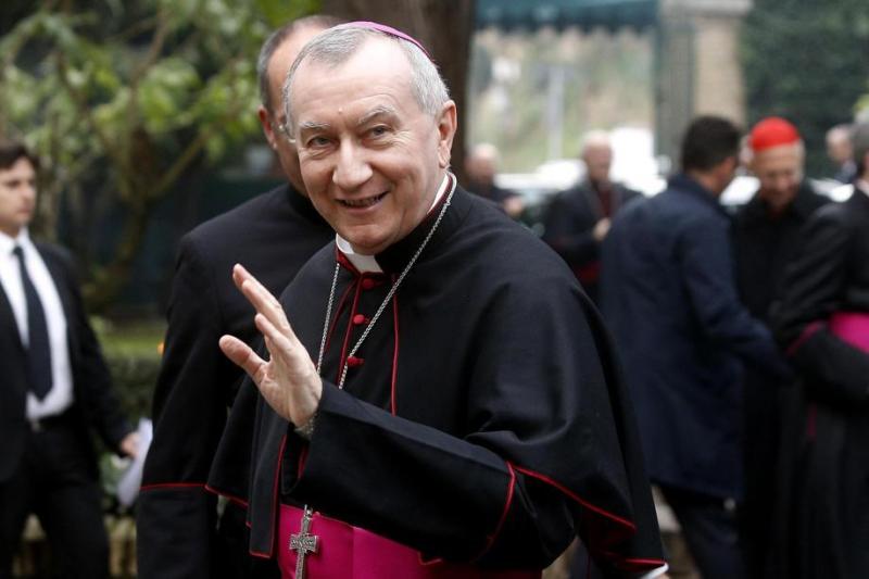 monsignor parolin arriva al suo primo incontro bilaterale italia vaticano
