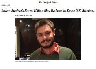 Il New York Times annuncia che gli Usa solleveranno il caso di Giulio Regeni con l Egitto