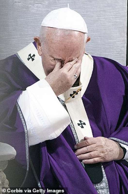 papa francesco alla messa del mercoledi' delle ceneri