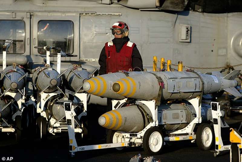 missili jdams utilizzati per il raid in siria