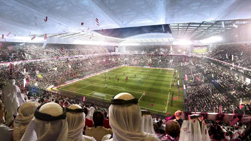 rendering degli stadi in qatar