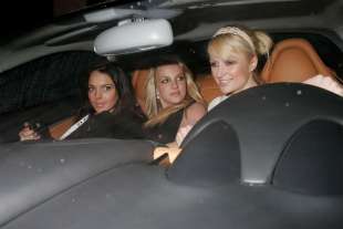Britney Spears, Lindsay Lohan e Paris Hilton la sera del Bimbo Summit nel 2006