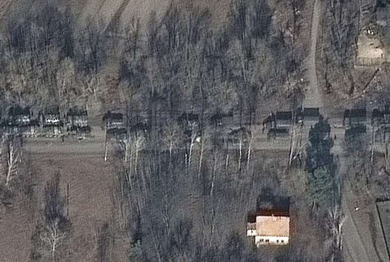 forze russe viste dal satellite