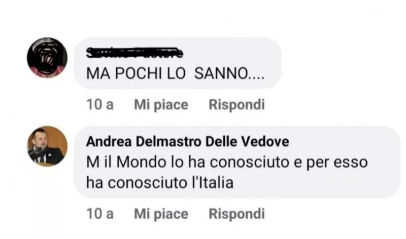 COMMENTO FILO MUSSOLINI DI ANDREA DELMASTRO DELLE VEDOVE