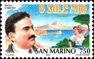 Enrico Caruso francobollo San Marino
