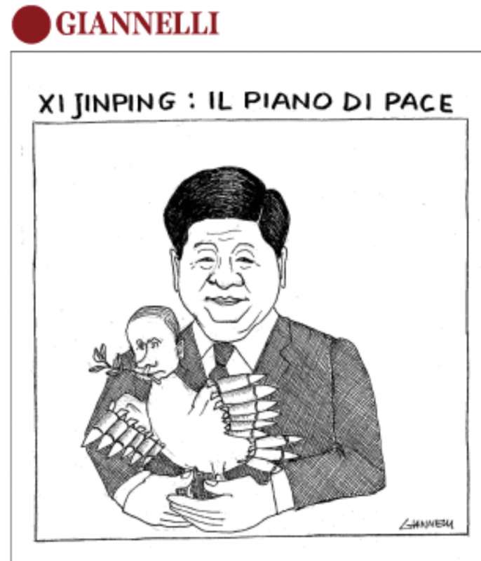 IL PIANO DI PACE DI XI JINPING - VIGNETTA BY GIANNELLI