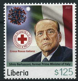 FRANCOBOLLO SILVIO BERLUSCONI - LIBERIA