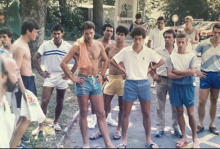 La Juve del 1986 in ritiro foto postata da Aldo Serena