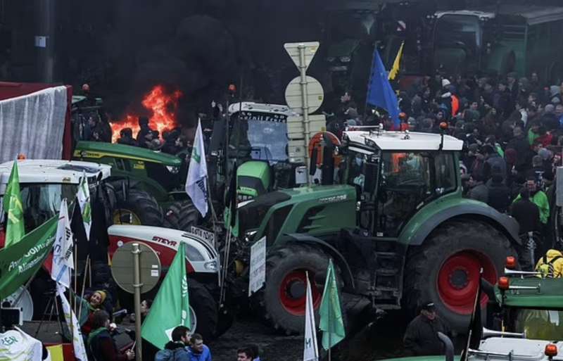 protesta degli agricoltori a bruxelles 8