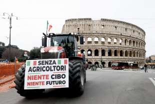 protesta dei trattori a roma