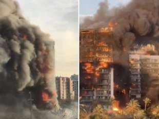 valencia incendio distrugge un palazzo di 14 piani 5