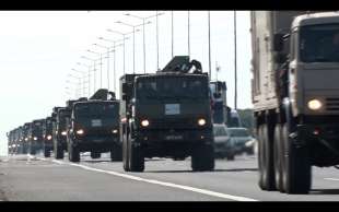 mezzi militari russi nelle strade italiane