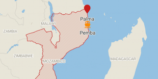 cartina del mozambico