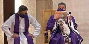 gerardo zatarain garcia il prete che celebra messa con il cane sulle ginocchia