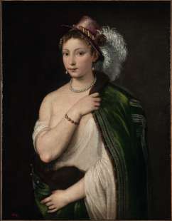 11 TIZIANO Giovane donna con cappello piumato (1534-1536 ca)