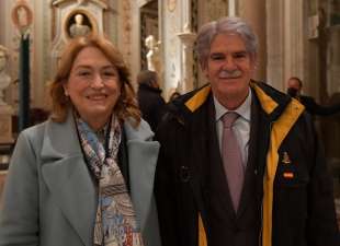 l ambasciatore spagnolo alfonso dastis con la moglie marisa foto di bacco