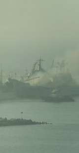nave russa distrutta nel porto di berdyansk 2