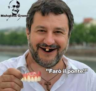 meme su Matteo Salvini e il ponte sullo stretto