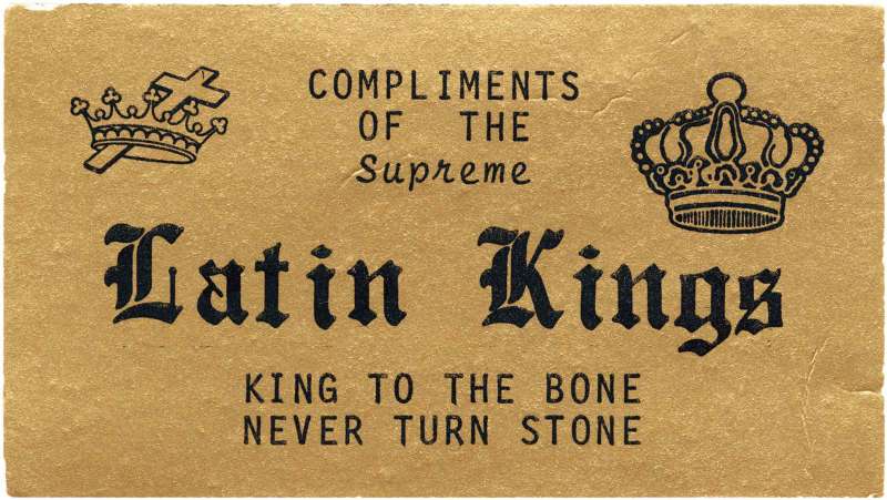 biglietto da visita latin kings