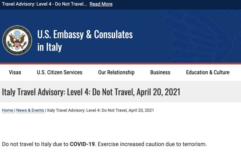 allerta dell ambasciata usa sui viaggi in italia 1