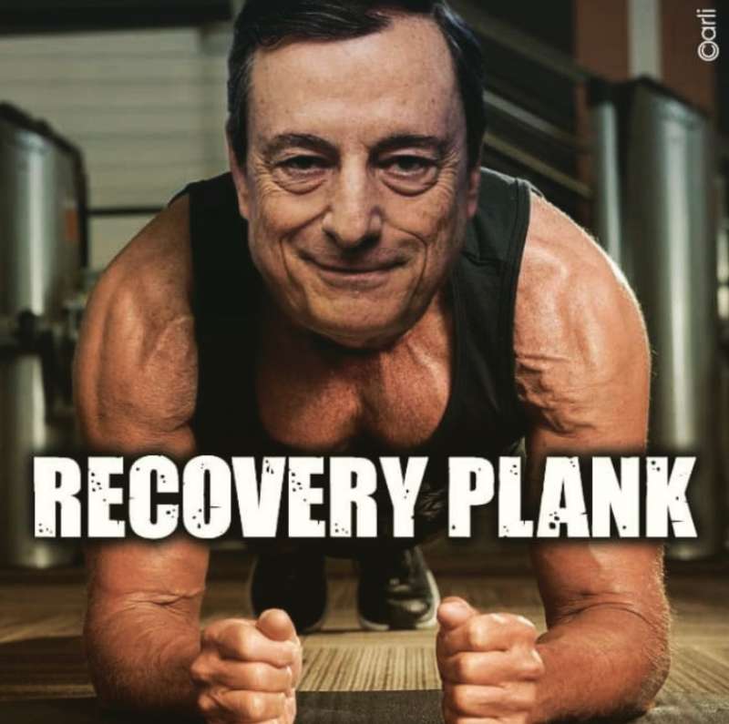 meme su Mario Draghi e il recovery plan