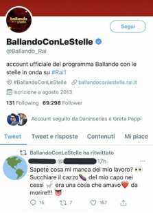 TWEET CANCELLATO DI BALLANDO CON LE STELLE