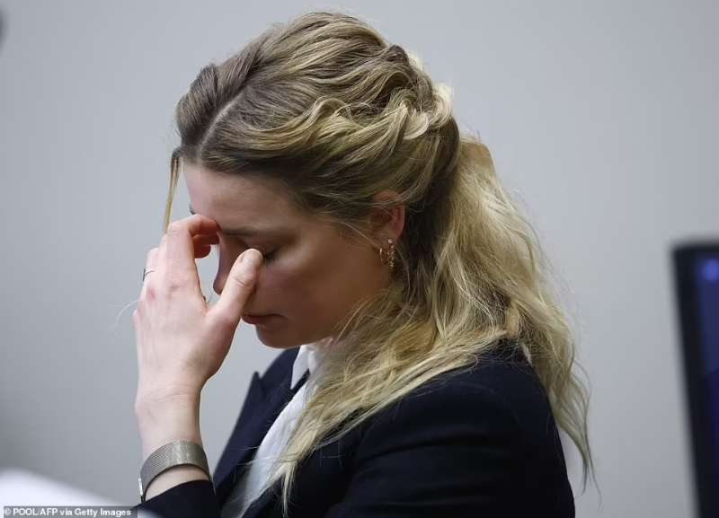 Amber Heard durante il processo in Virginia 2