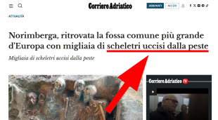Corriere Adriatico - scheletri uccisi dalla peste