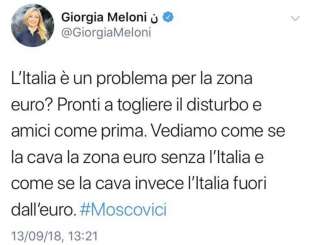 GIORGIA MELONI PER L ITALEXIT NEL 2018