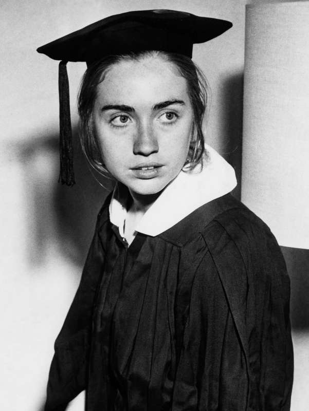Hillary Clinton giovane studentessa al Wellesley College