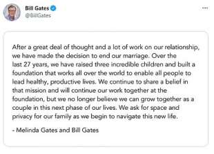bill gates annuncia il divorzio da melinda su twitter