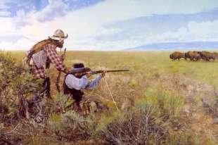 caccia al bisonte