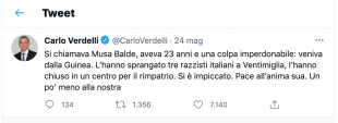 Il tweet di Carlo Verdelli