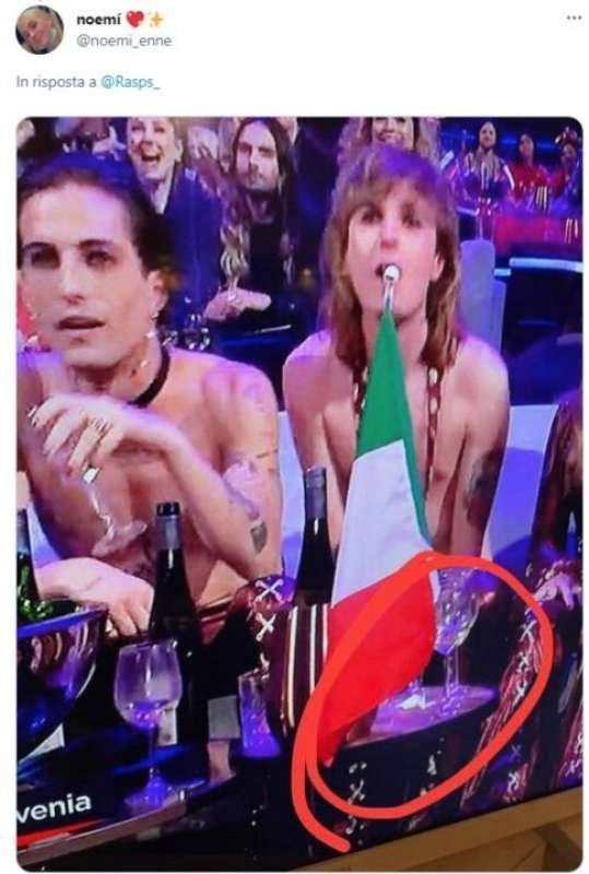 la presunta sniffata di damiano dei maneskin all eurovision 2