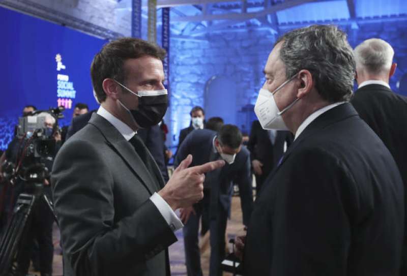 Macron e Draghi Summit Porto
